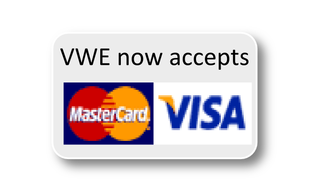 VWE now accepts all major credit and debit cards